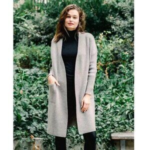 NWOT Mer Sea Hampton Cashmere & Merino Duster Cardigan Flax XS